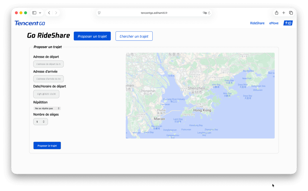 Screenshot representing Tencent Go